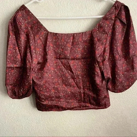 🆕Senlis Whispy Rose Michele Puff Sleeve Top S🆕 - Picture 7 of 15